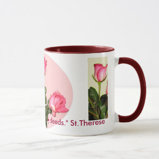 Caneca dos rosas das citações de SaintTherese
