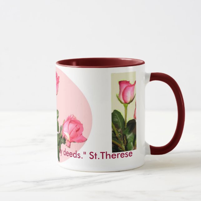 Caneca dos rosas das citações de SaintTherese (Direita)