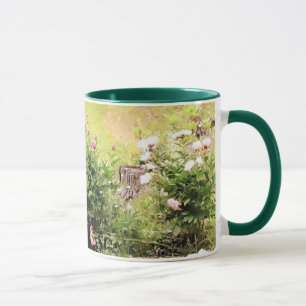 Caneca dos rosas do jardim (impressionista)