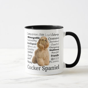 Caneca dos traços de cocker spaniel