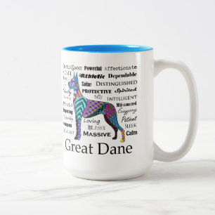Caneca dos traços de great dane