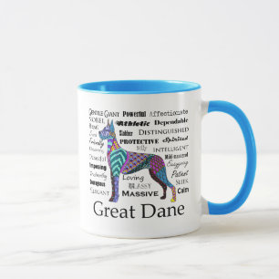Caneca dos traços de great dane