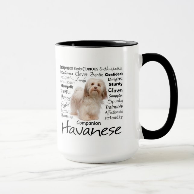 Caneca dos traços de Havanese (Direita)