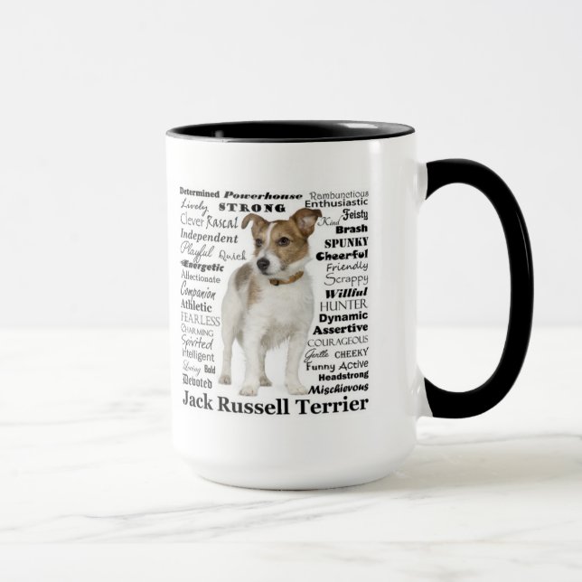 Caneca dos traços de Jack Russell (Direita)
