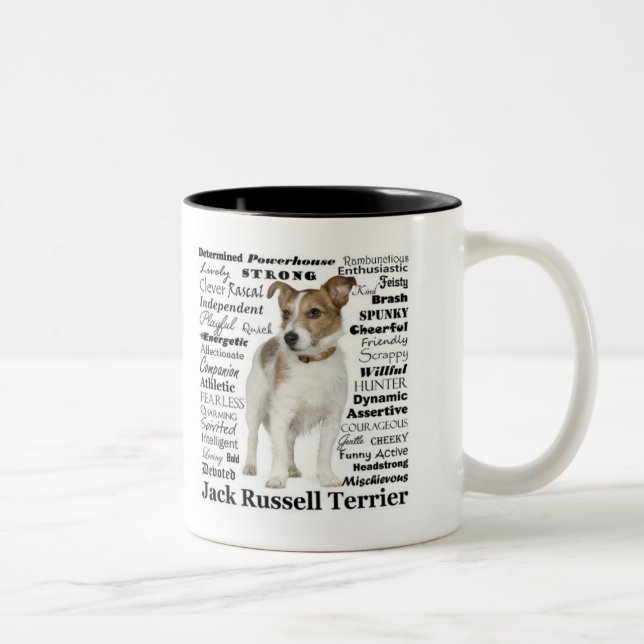 Caneca dos traços de Jack Russell (Direita)