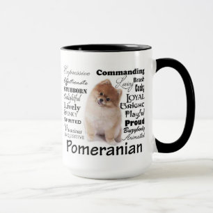 Caneca dos traços de Pomeranian