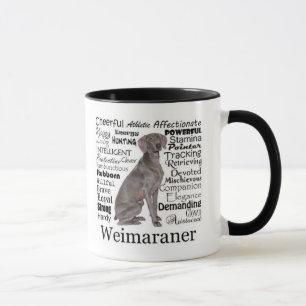 Caneca dos traços de Weimaraner