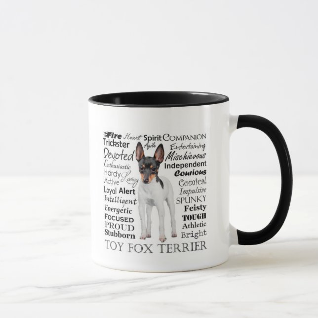 Caneca dos traços do Fox Terrier do brinquedo (Direita)