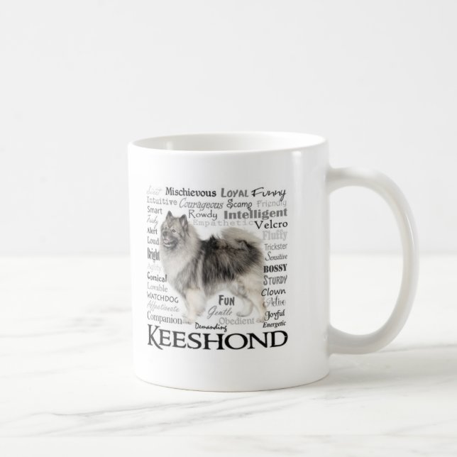 Caneca dos traços do Keeshond (Direita)
