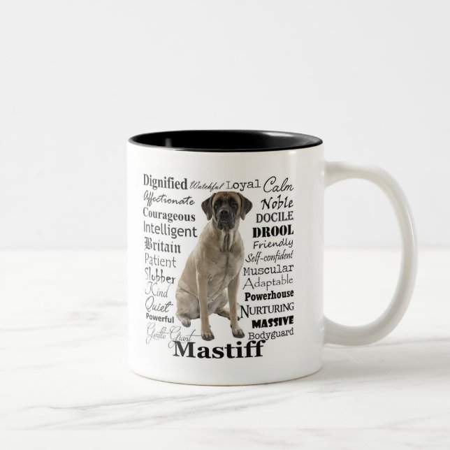 Caneca dos traços do Mastiff (Direita)