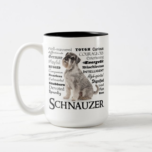 Caneca dos traços do Schnauzer (Esquerda)