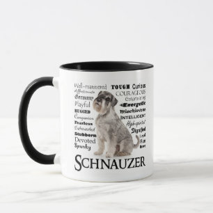 Caneca dos traços do Schnauzer