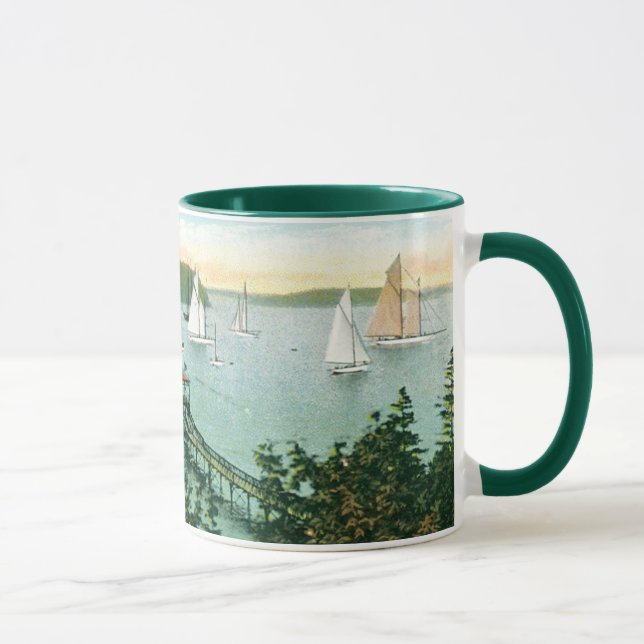 Caneca dos veleiros do vintage (Direita)