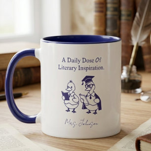 Caneca Dose Diária De Inspiração Literária Amante De Livr