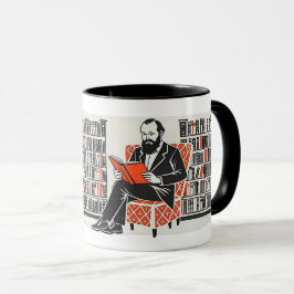 Caneca Dostoevsky caminhando em Santo Petersburg Design
