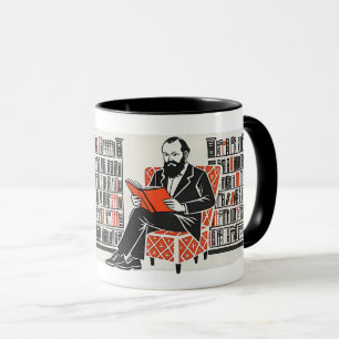 Caneca Dostoevsky caminhando em Santo Petersburg Design