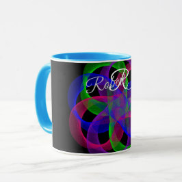 Caneca Double Loop Mesh Geometric Coffee Mug