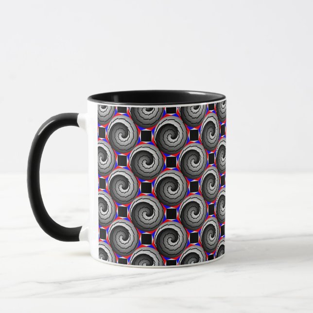 Caneca Double Yin Yang Spiral por Kenneth Yoncich (Esquerda)