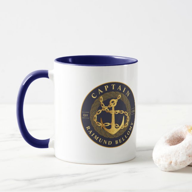 Caneca Dourada Âncora (Com Donut)