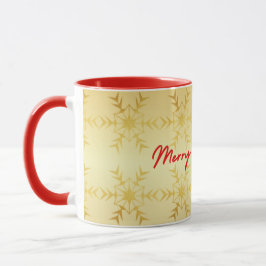 Caneca Dourada Cama de Natal Feliz