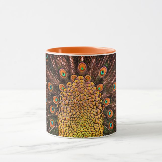 Caneca Dourada cauda Peacock (Centro)