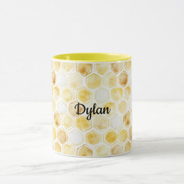 Caneca Dourado amarelo alveolado