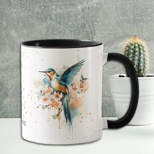 Caneca Dourado Confetti Fantasy Hummingbird (Criador carregado)