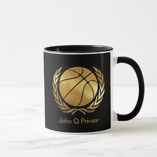 Caneca Dourado costume de basquete (Direita)