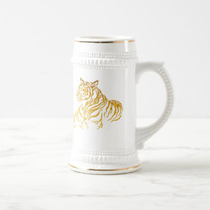 Caneca Dourado do tigre