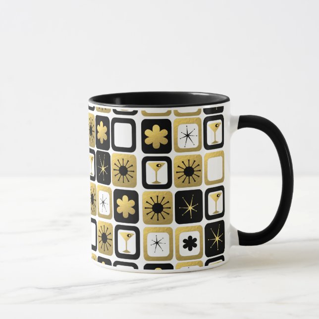 Caneca Dourado glamoroso retro (Direita)