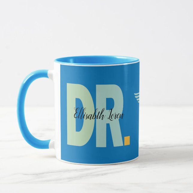 Caneca Doutora Personalizada PhD Graduação (Esquerda)