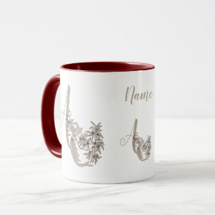 Caneca Dove Elegant Monograma Inicial A Personalizado