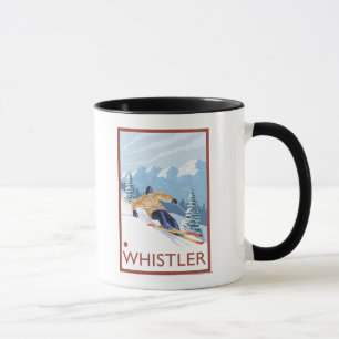 Caneca Downhill Snow Skier - Assobiador, BC Canadá