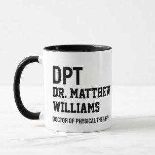 Caneca DPT Personalizado Doutorado em Presente de Terapia
