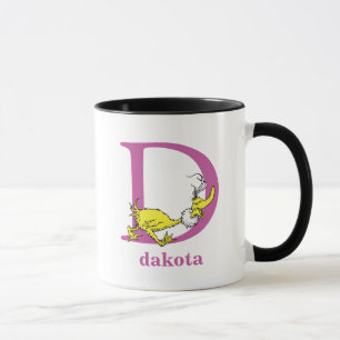 Caneca Dr. Seuss ABC: Carta D - Roxo   Adicione seu nome