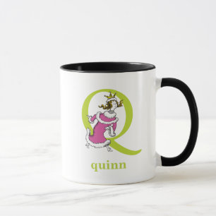Caneca Dr. Seuss ABC: Carta Q - Verde   Adicione seu nome