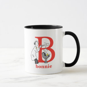Caneca Dr. Seuss ABC: Letra B - Vermelho   Adicione seu n