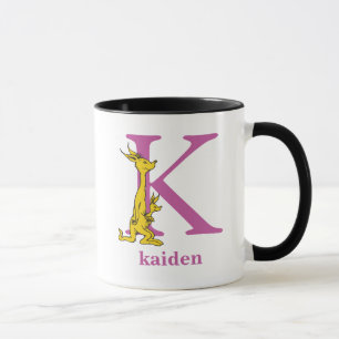 Caneca Dr. Seuss ABC: Letra K - Roxo   Adicione seu nome