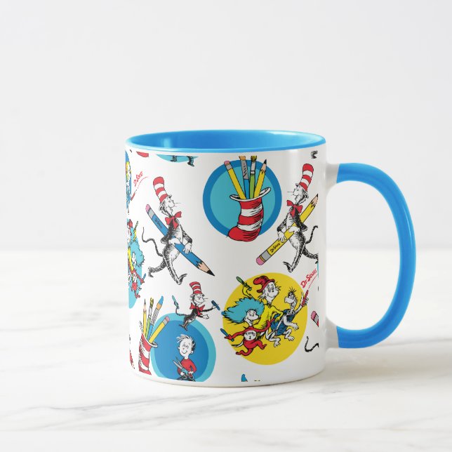 Caneca Dr. Seuss | Caracteres Com Pencils (Direita)