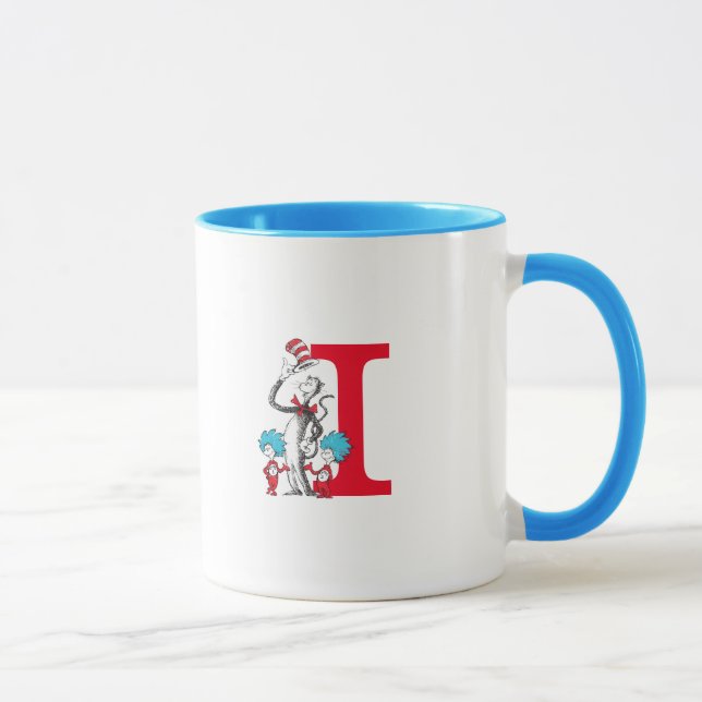 Caneca Dr. Seuss Cat no Chapéu, Coisa Um Monograma I (Direita)