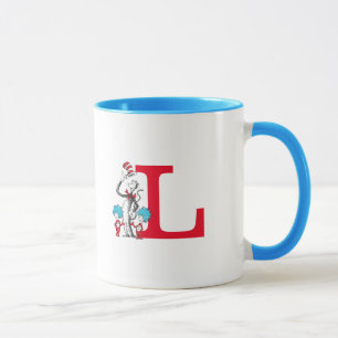 Caneca Dr. Seuss Cat no Chapéu, Coisa Um Monograma L
