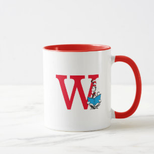 Caneca Dr. Seuss Cat no Chapéu - Leitura do Monograma W
