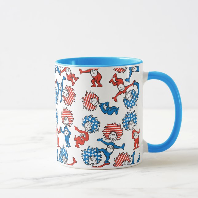 Caneca Dr. Seuss | Coisa Uma Coisa Dois Padrões de Bandei (Direita)