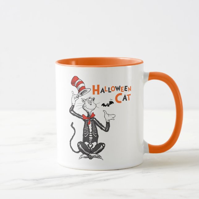 Caneca Dr. Seuss | Gato de Halloween no Chapéu (Direita)