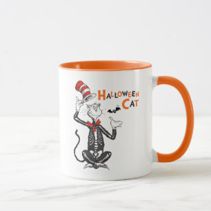 Caneca Dr. Seuss Gato no Chapéu de Halloween