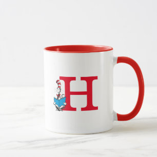 Caneca Dr. Seuss Gato no Chapéu - Monograma de Leitura H