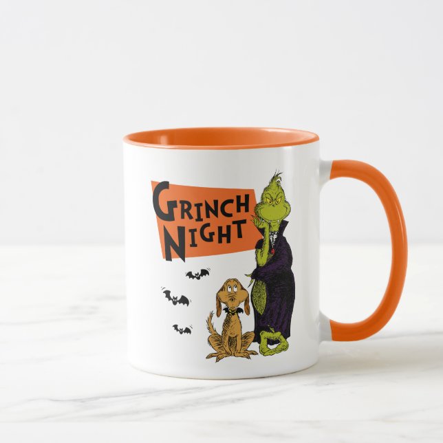 Caneca Dr. Seuss | Gráfico noturno Hallowen Grpolegadas (Direita)