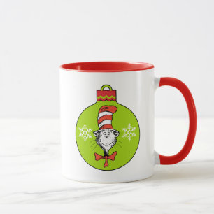 Caneca Dr. Seuss Grinch Gato no Chapéu Enfeite