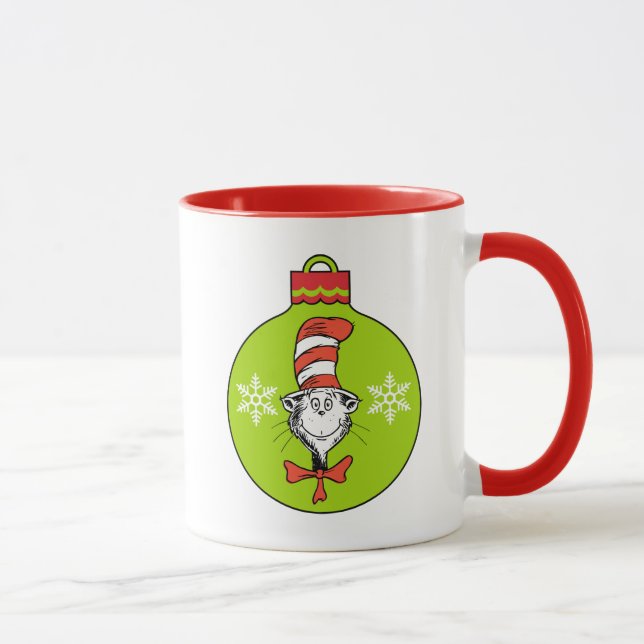 Caneca Dr. Seuss | Grpolegadas | Gato no Ornamento do Cha (Direita)