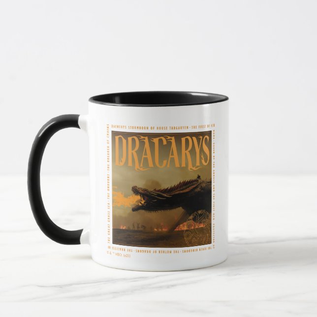 Caneca "Dracarys" Drogon Brething Fire Graphic (Esquerda)